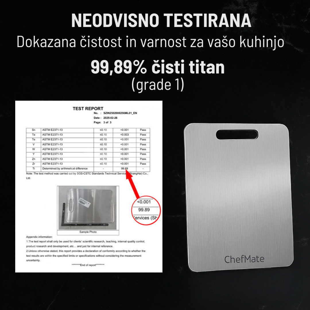 ChefMate Element22 - Kuhinjska rezalna deska iz Titana